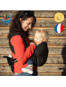 Echarpe unie couleur noire pour porter bébé