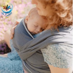 Echarpe unie couleur anthracite pour porter bébé