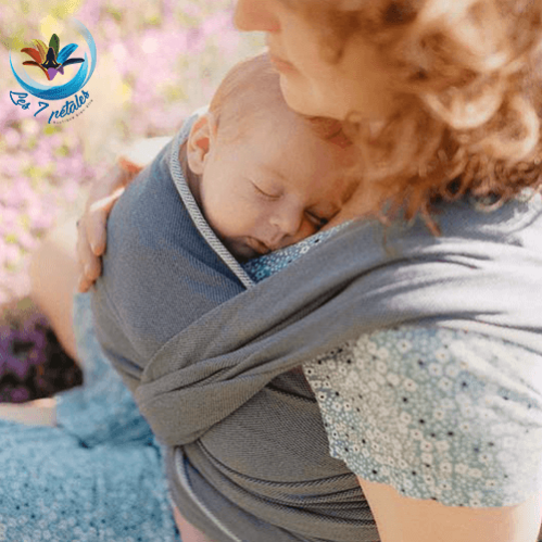 Echarpe unie couleur anthracite pour porter bébé