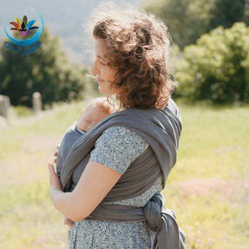 Echarpe bébé traditionnelle physiologique unie anthracite