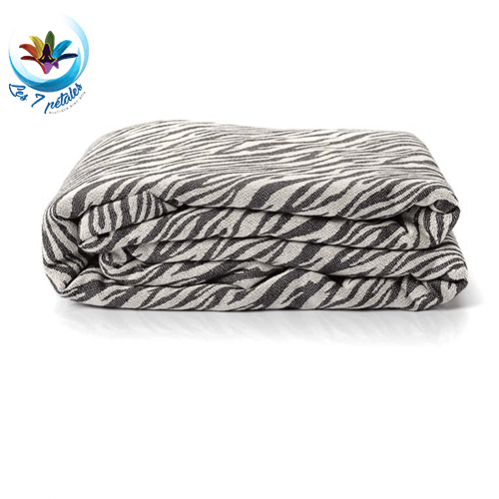 Echarpe porte bébé à motif Zèbre Noir