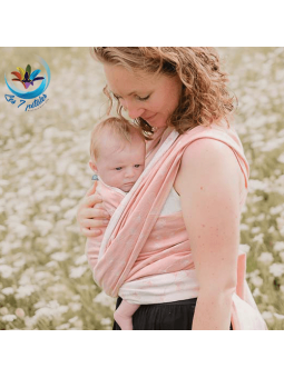 Echarpe Ginkgo Rose portage traditionnel bébé jusqu'à 3 ans