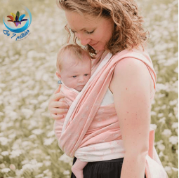 Echarpe Ginkgo Rose portage traditionnel bébé jusqu'à 3 ans