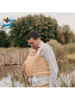 Echarpe Nomade Ocre portage traditionnel pour bébé