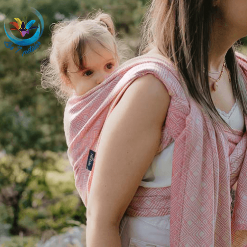 Echarpe Nomade Rose portage traditionnel pour bébé