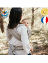 Porte bebe en matiere innovante respirante seacell jungle taupe