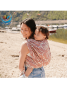 Echarpe de portage innovante matiere respirante Azalée rose SeaCell®