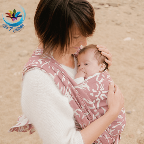 Nouveau porte bébé écharpe en tissu seacell : coton et algues naturelles