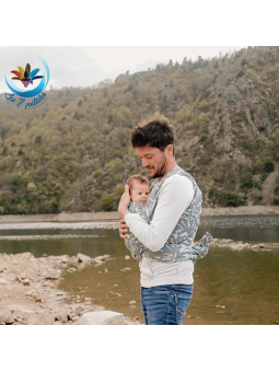 Nouveau porte bébé écharpe en tissu seacell : coton et algues naturelles