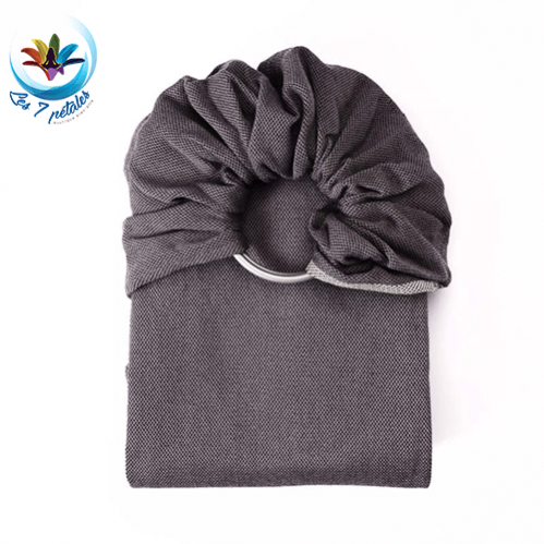 Echarpe porte bebe sans noeud avec anneau Anthracite sling