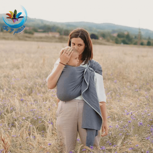 Echarpe Anthracite Sling avec anneau pour porter bébé