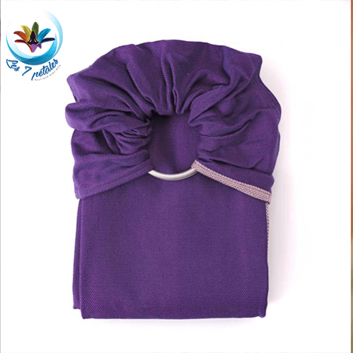 Echarpe porte bebe sans noeud avec anneau Myrtille sling