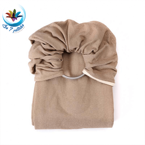 Echarpe porte bebe sans noeud avec anneau Beige Sable sling