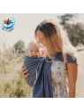 Echarpe Bleu Cobalt Sling avec anneau pour porter bébé
