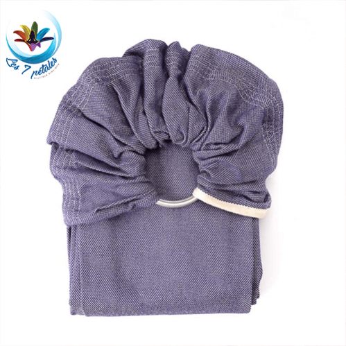 Echarpe porte bebe sans noeud avec anneau Bleu Cobalt sling