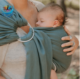 Echarpe Vert Eucalyptus Sling avec anneau pour porter bébé