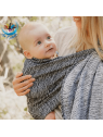 Echarpe porte bebe sans noeud avec anneau Jungle Monochrome sling
