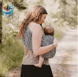 Echarpe Zèbre Noir Sling avec anneau