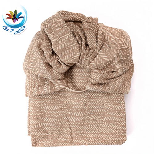Echarpe anneau Jungle SeaCell(R) taupe en tissu naturel végetal