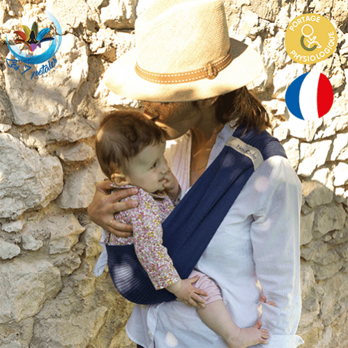 Hop'la porte-bébé ergonomique ficelle Marine
