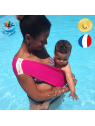 Porte-bébé aquatique rose fushia aquabulle