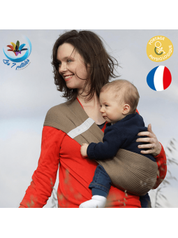 Hop'la porte-bébé ergonomique ficelle marron