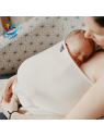 Echarpe maternité naissance peau à peau couleur perle