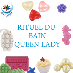 Assortiment Bain et cheveux - Queen Lady avec savons, bombes de bain et shampoing solide