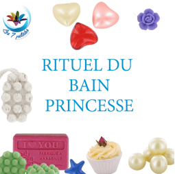 Assortiment Bain avec savons, bombes de bain et macarons Princesse